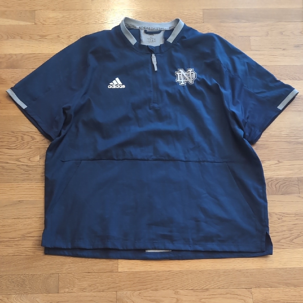 Adidas Navy Blue Men's Shirt Notre Dame basketball  great condition XL